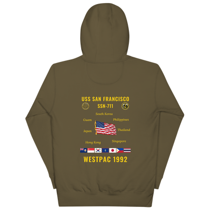 USS San Francisco (SSN-711) 1992 WestPac Cruise Hoodie