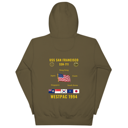 USS San Francisco (SSN-711) 1994 WestPac Cruise Hoodie