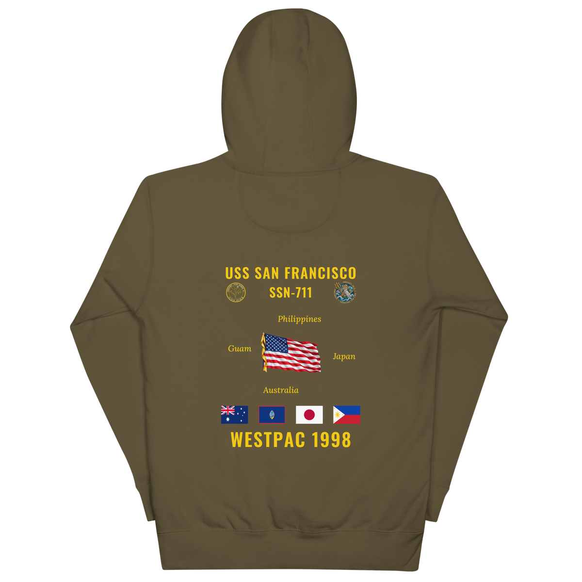 USS San Francisco (SSN-711) 1998 WestPac Cruise Hoodie