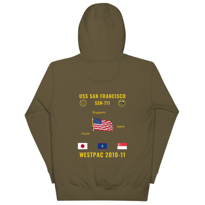 USS San Francisco (SSN-711) 2010-11 WestPac Cruise Hoodie