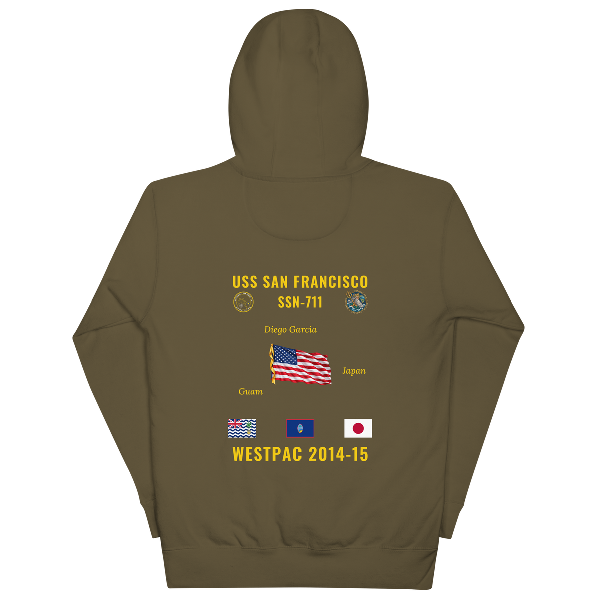 USS San Francisco (SSN-711) 2014-15 WestPac Cruise Hoodie