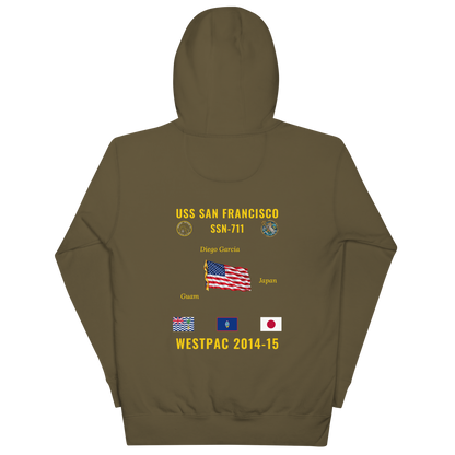 USS San Francisco (SSN-711) 2014-15 WestPac Cruise Hoodie