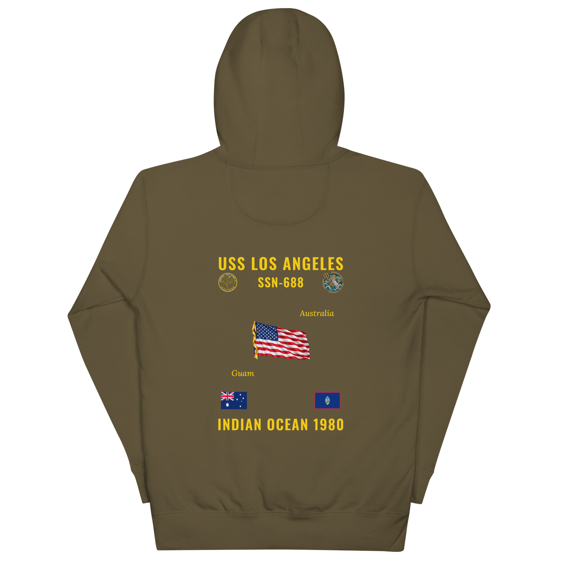 USS Los Angeles (SSN-688) 1980 Indian Ocean Cruise Hoodie