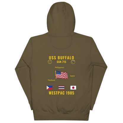 USS Buffalo (SSN-715) 1985 WestPac Cruise Hoodie