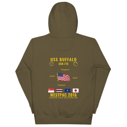 USS Buffalo (SSN-715) 2016 WestPac Cruise Hoodie
