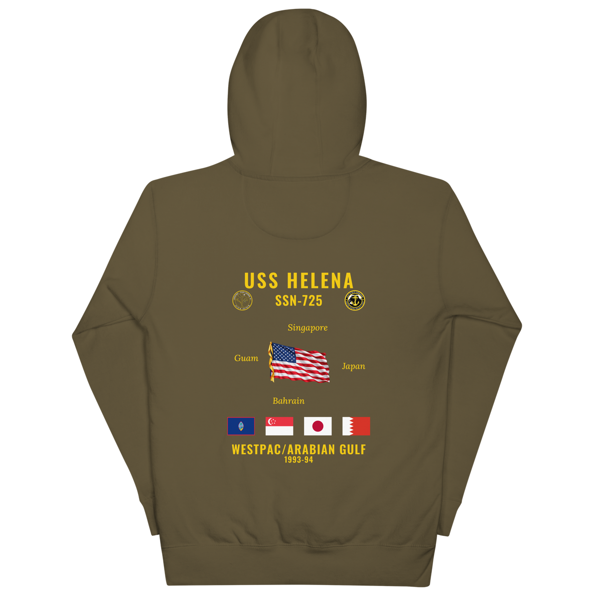 USS Helena (SSN-725) 1993-94 WestPac/Arabian Gulf Cruise Hoodie