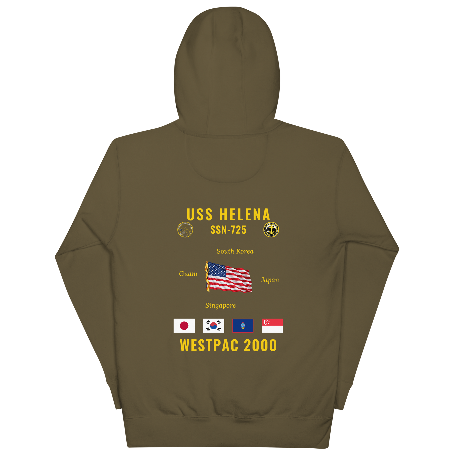 USS Helena (SSN-725) 2000 WestPac Cruise Hoodie