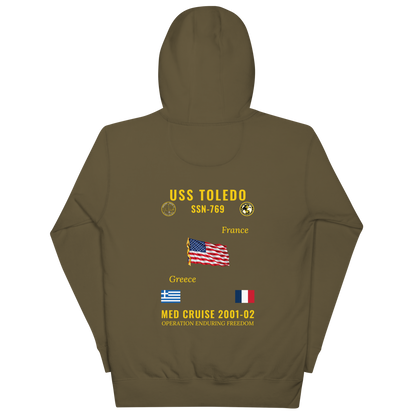 USS Toledo (SSN-769) 2001-02 Med Cruise Hoodie