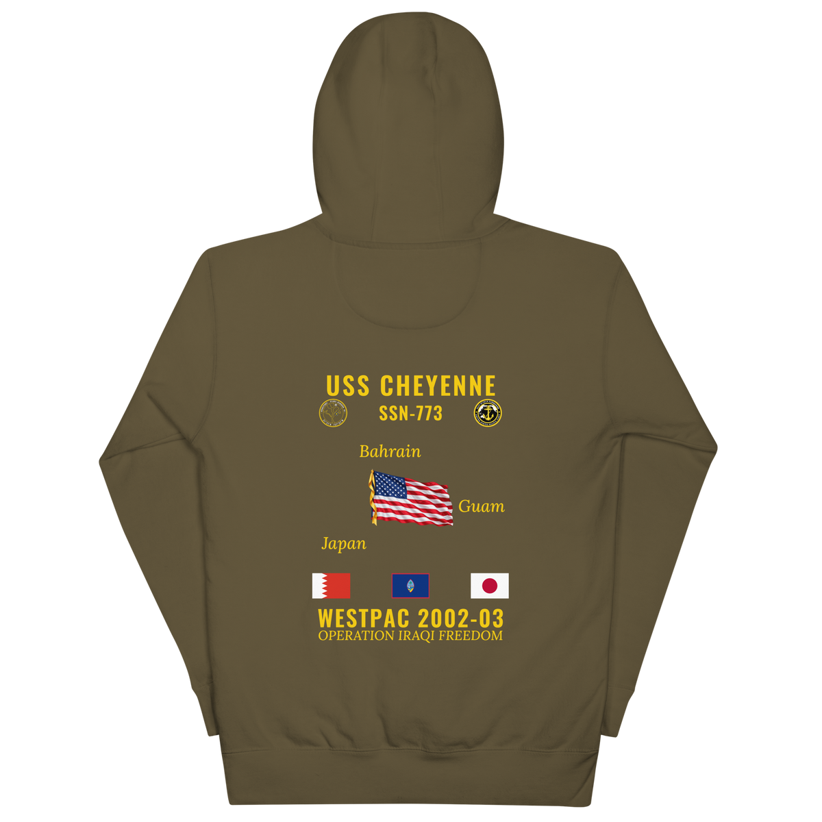 USS Cheyenne (SSN-773) 2002-03 WestPac Cruise Hoodie