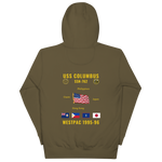 USS Columbus (SSN-762) 1995-96 WestPac Cruise Hoodie
