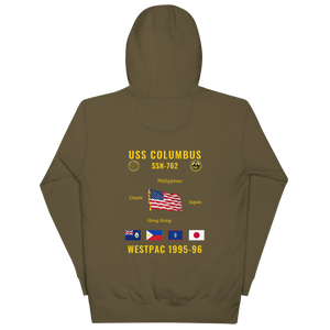 USS Columbus (SSN-762) 1995-96 WestPac Cruise Hoodie