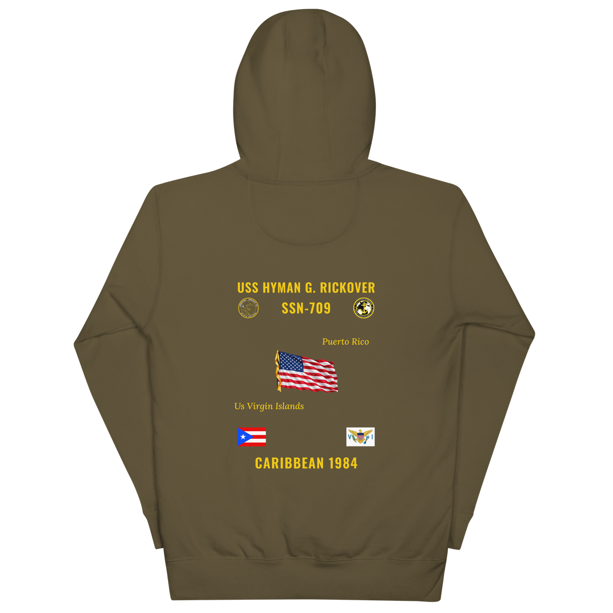 USS Hyman G. Rickover (SSN-709) 1984 Caribbean Cruise Hoodie
