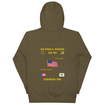 USS Hyman G. Rickover (SSN-709) 1984 Caribbean Cruise Hoodie