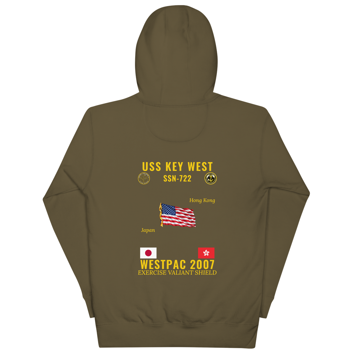 USS Key West (SSN-722) 2007 WestPac Cruise Hoodie