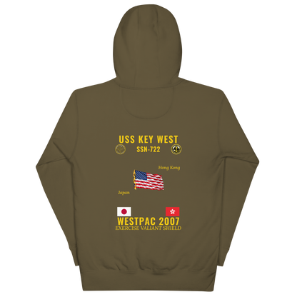 USS Key West (SSN-722) 2007 WestPac Cruise Hoodie