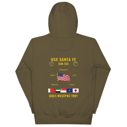 USS Santa Fe (SSN-763) 1997 Gulf/WestPac Cruise Hoodie