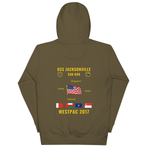 USS Jacksonville (SSN-699) 2017 WestPac Cruise Hoodie