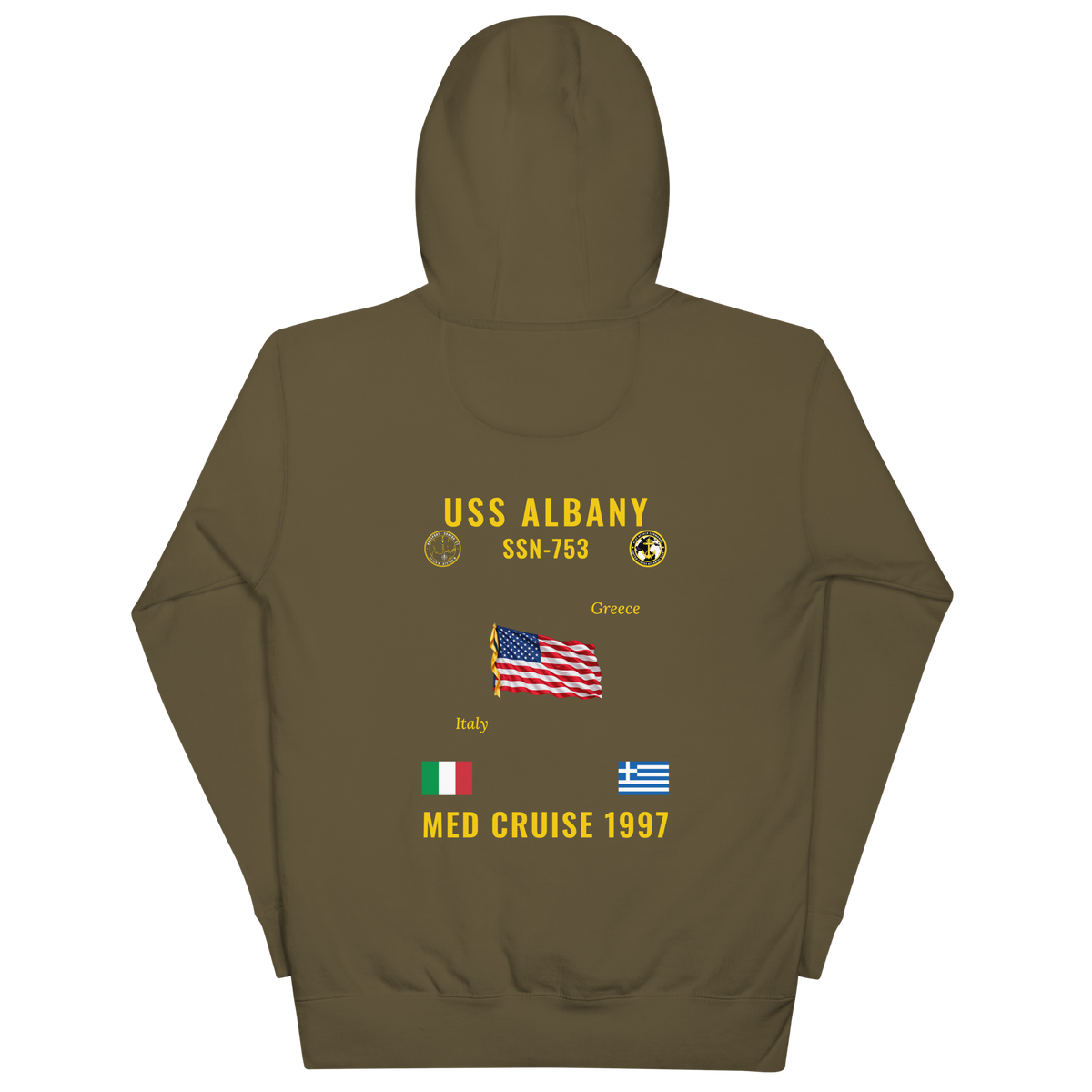 USS Albany (SSN-753) 1997 Med Cruise Hoodie