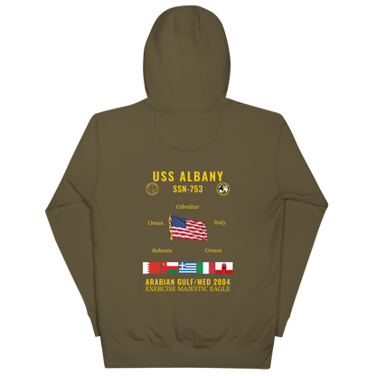 USS Albany (SSN-753) 2004 Arabian Gulf/Med Cruise Hoodie