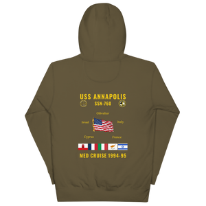USS Annapolis (SSN-760) 1994-95 Med Cruise Hoodie