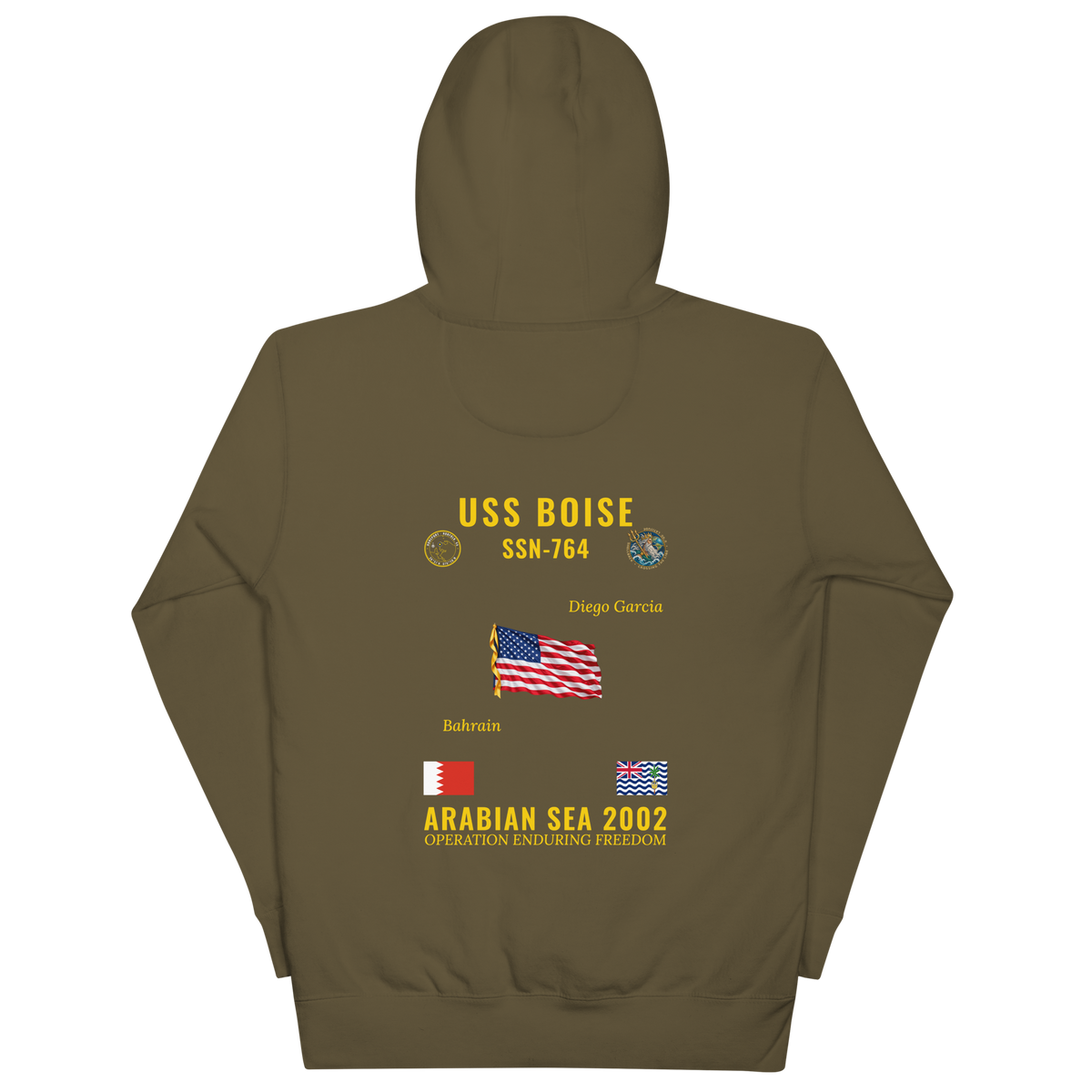 USS Boise (SSN-764) 2002 Arabian Sea Cruise Hoodie