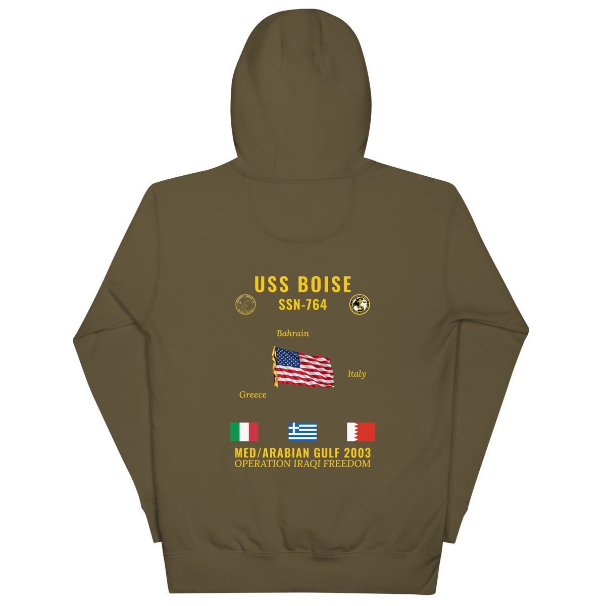 USS Boise (SSN-764) 2003 Med/Arabian Gulf Cruise Hoodie