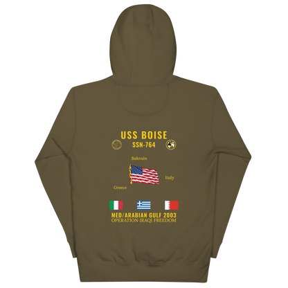 USS Boise (SSN-764) 2003 Med/Arabian Gulf Cruise Hoodie