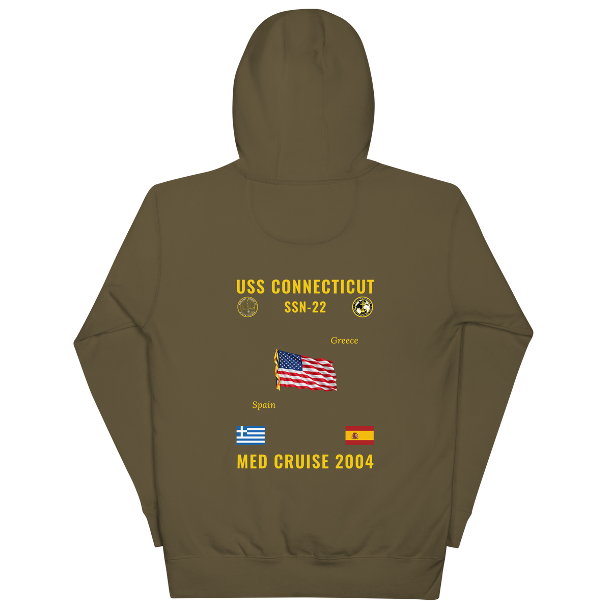 USS Connecticut (SSN-22) 2004 Med Cruise Hoodie