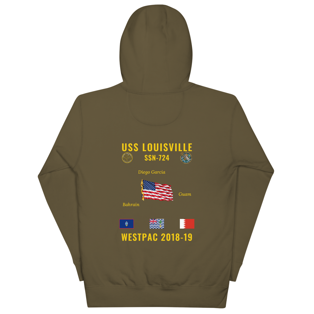 USS Louisville (SSN-724) 2018-19 WestPac Cruise Hoodie