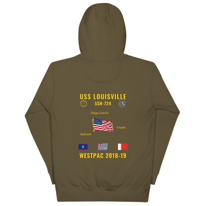 USS Louisville (SSN-724) 2018-19 WestPac Cruise Hoodie