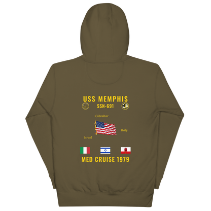 USS Memphis (SSN-691) 1979 Med Cruise Hoodie