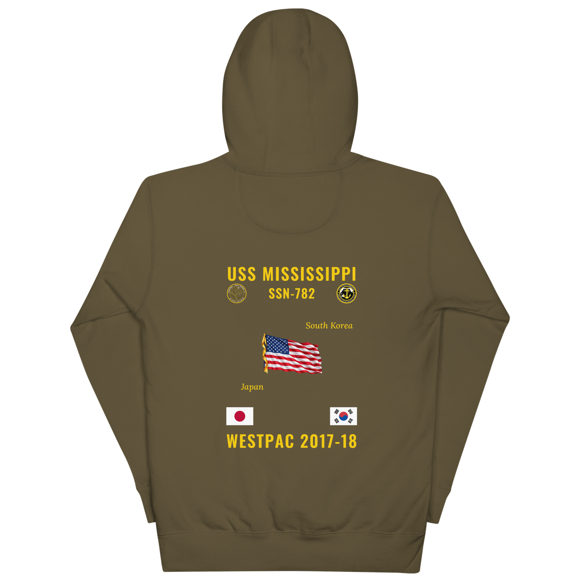 USS Mississippi (SSN-782) 2017-18 WestPac Cruise Hoodie