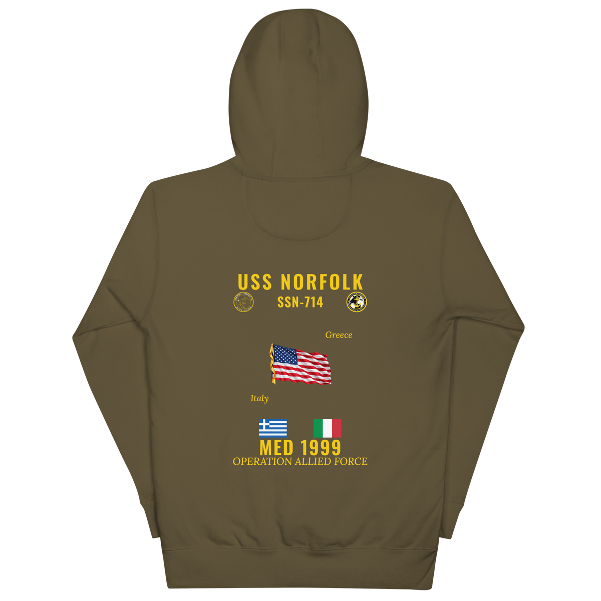 USS Norfolk (SSN-714) 1999 Med Cruise Hoodie