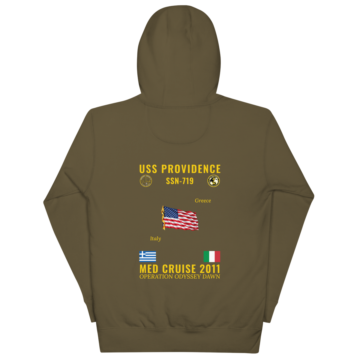 USS Providence (SSN-719) 2011 Med Cruise Hoodie