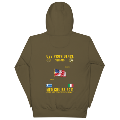 USS Providence (SSN-719) 2011 Med Cruise Hoodie