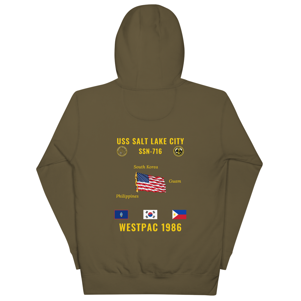 USS Salt Lake City (SSN-716) 1986 WestPac Cruise Hoodie