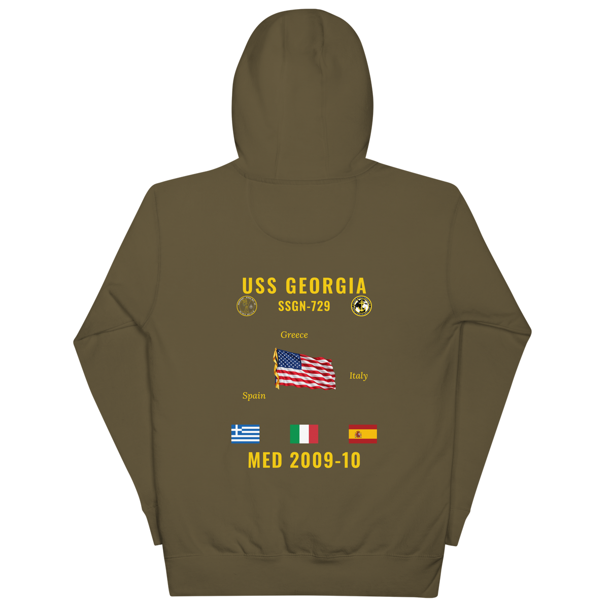 USS Georgia (SSGN-729) 2009-10 Med Cruise Hoodie