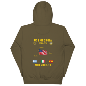 USS Georgia (SSGN-729) 2009-10 Med Cruise Hoodie