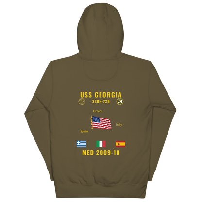 USS Georgia (SSGN-729) 2009-10 Med Cruise Hoodie