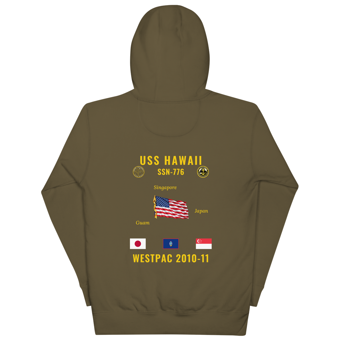 USS Hawaii (SSN-776) 2010-11 WestPac Cruise Hoodie