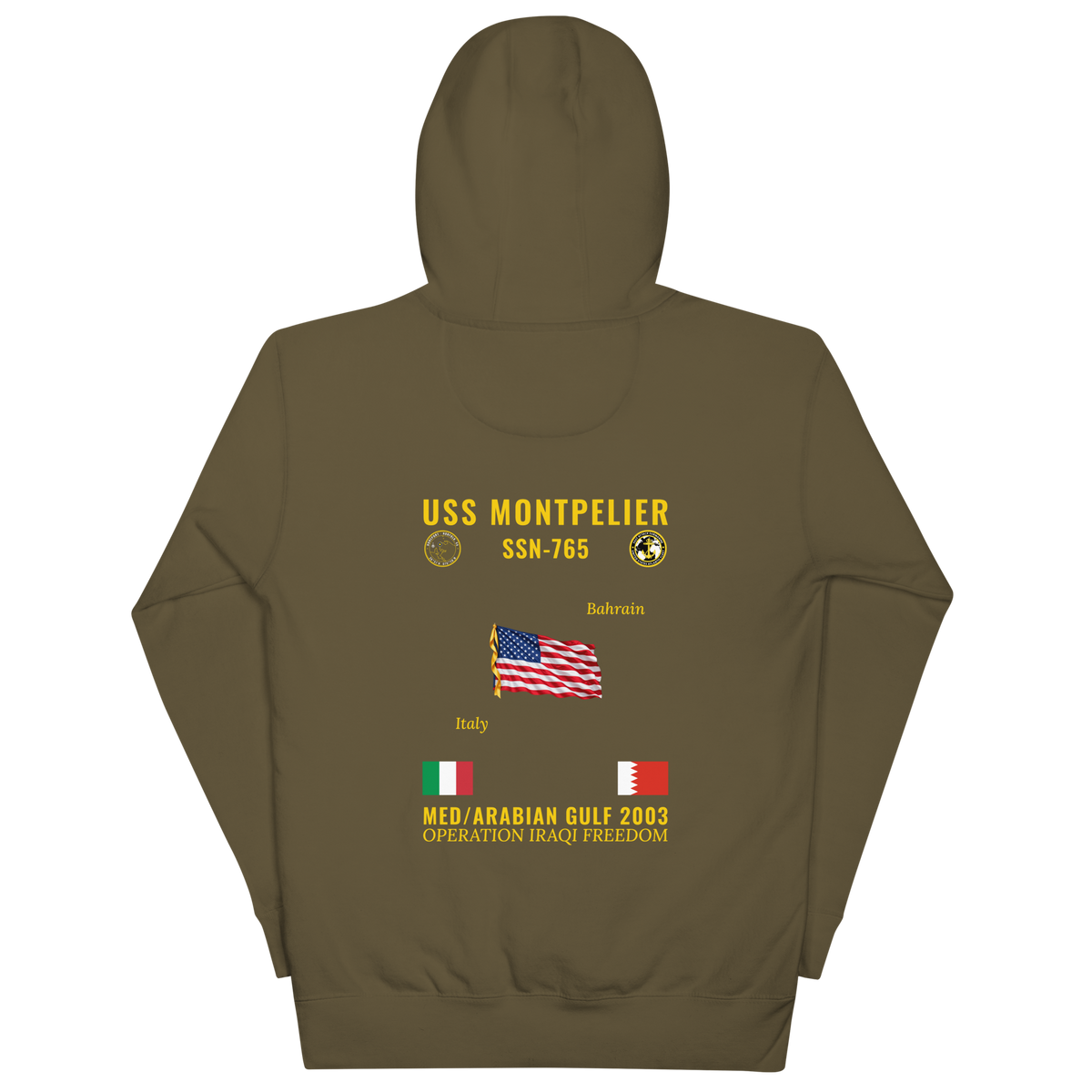 USS Montpelier (SSN-765) 2003 Med/Arabian Gulf Cruise Hoodie
