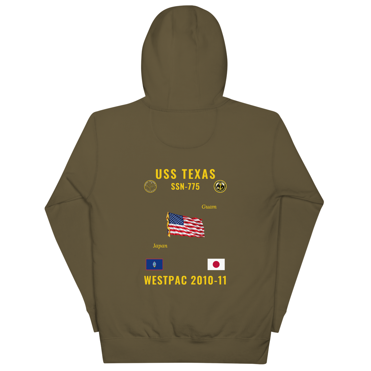 USS Texas (SSN-775) 2010-11 WestPac Cruise Hoodie