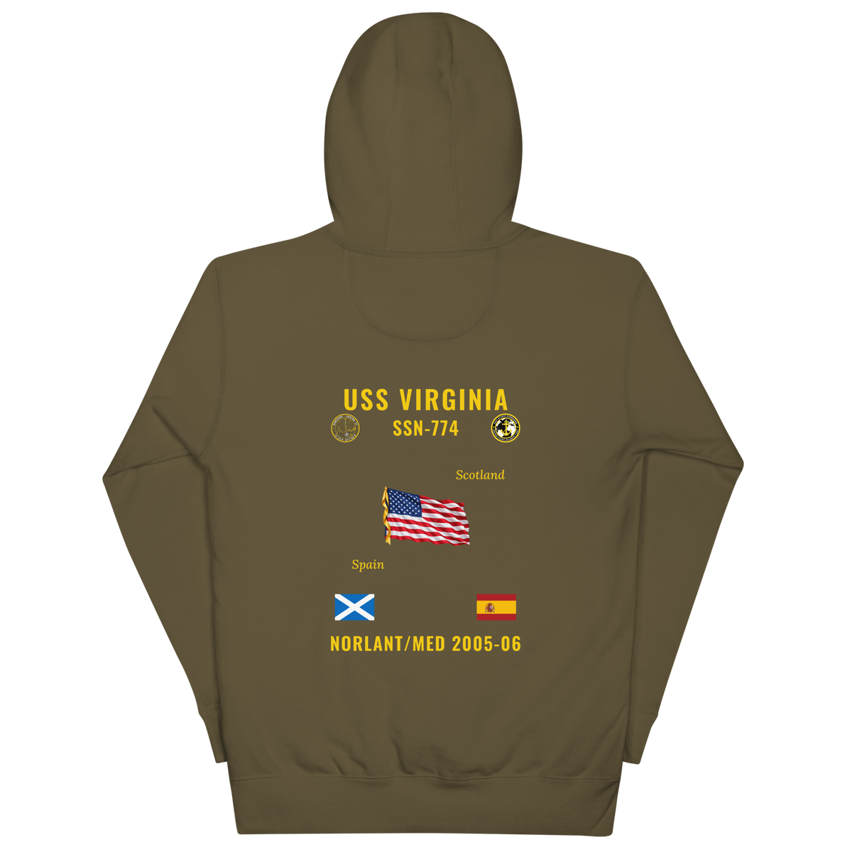 USS Virginia (SSN-774) 2005-06 NORLANT/Med Cruise Hoodie