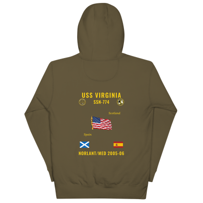 USS Virginia (SSN-774) 2005-06 NORLANT/Med Cruise Hoodie