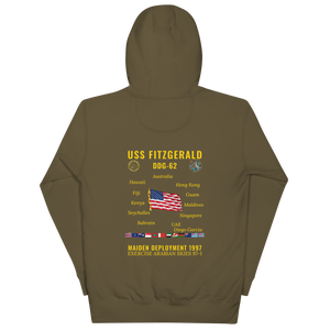USS Fitzgerald (DDG-62) 1997 Maiden Deployment Cruise Hoodie