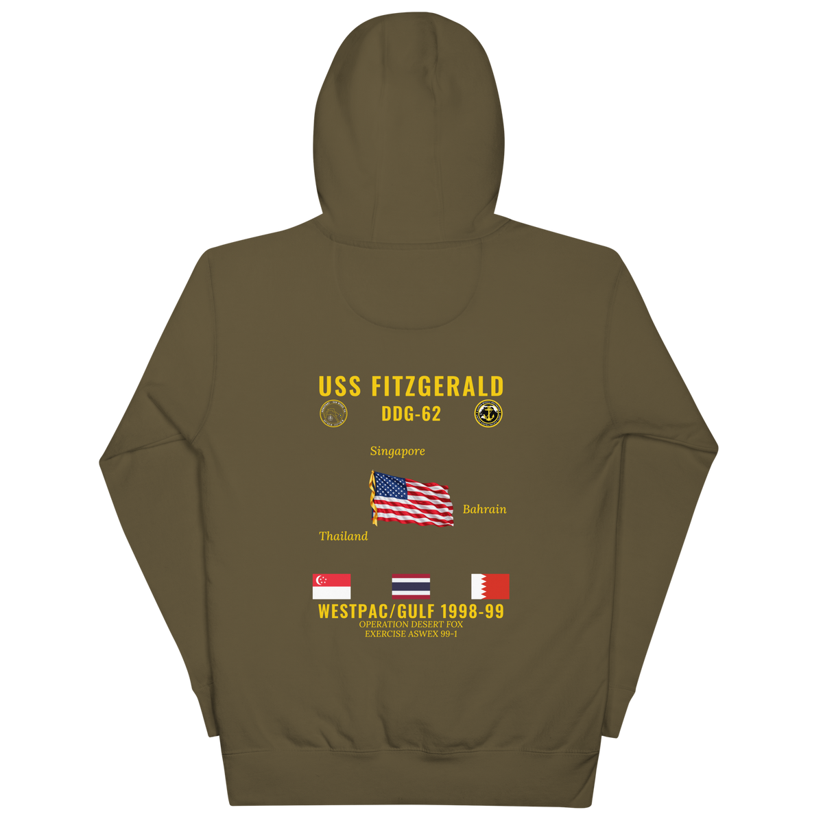 USS Fitzgerald (DDG-62) 1998-99 WestPac/Gulf Cruise Hoodie