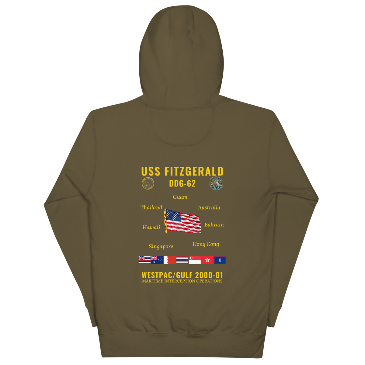 USS Fitzgerald (DDG-62) 2000-01 WestPac/Gulf Cruise Hoodie
