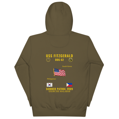 USS Fitzgerald (DDG-62) 2009 Summer Patrol Cruise Hoodie