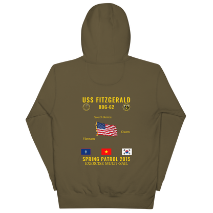 USS Fitzgerald (DDG-62) 2015 Spring Patrol Cruise Hoodie