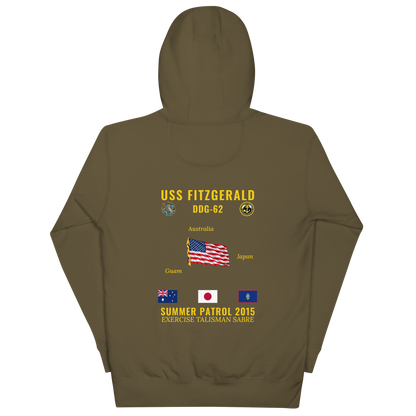 USS Fitzgerald (DDG-62) 2015 Summer Patrol Cruise Hoodie